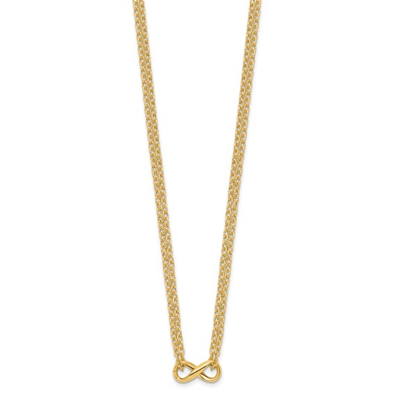 Leslie's 14K Polished 2-Strand Infinity Necklace