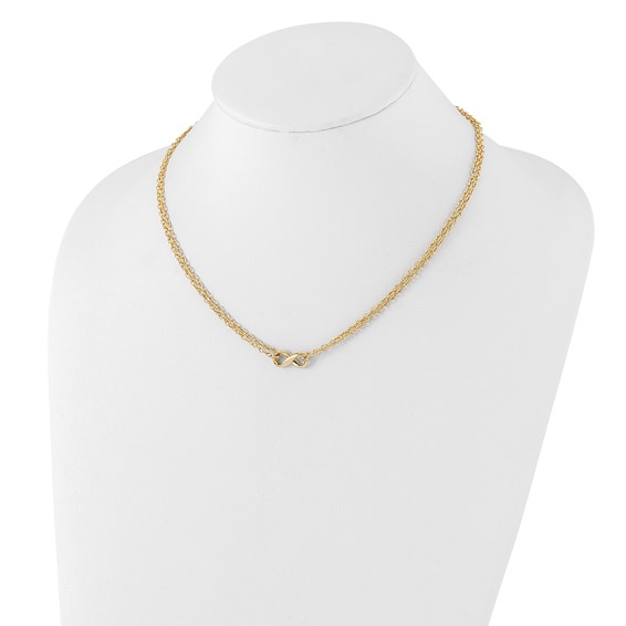 Leslie's 14K Polished 2-Strand Infinity Necklace