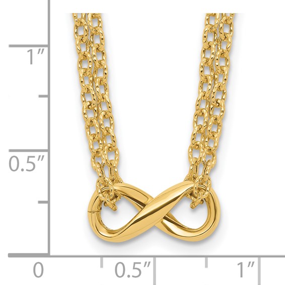 Leslie's 14K Polished 2-Strand Infinity Necklace