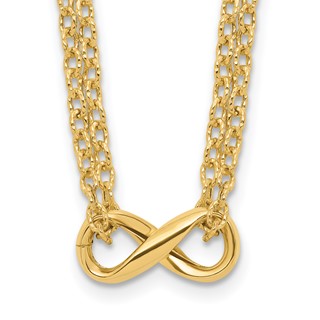 Leslie's 14K Polished 2-Strand Infinity Necklace