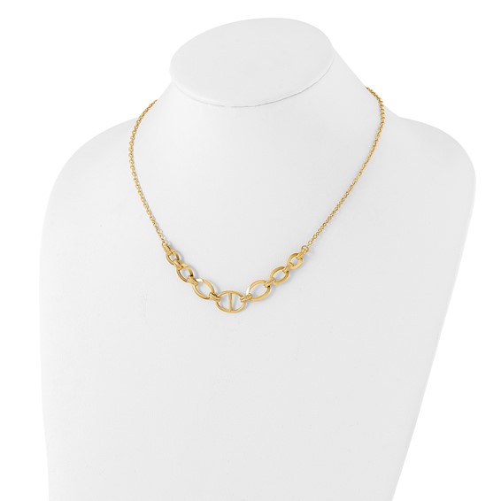 Leslie's 14K Polished and Textured Fancy Necklace