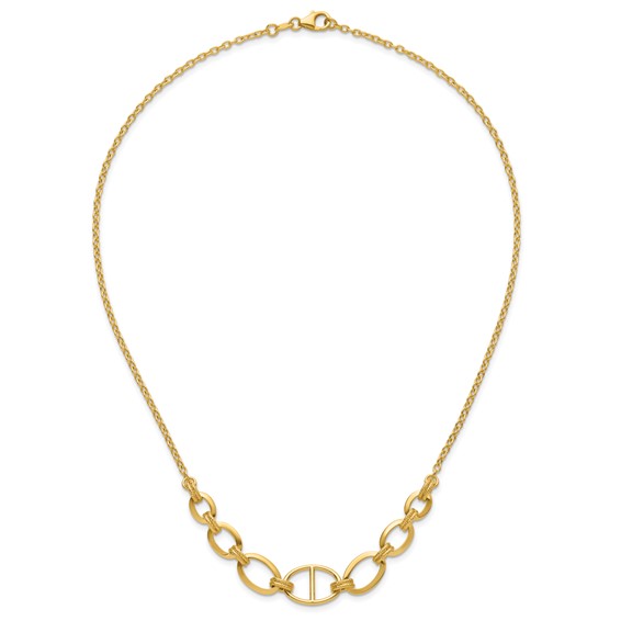 Leslie's 14K Polished and Textured Fancy Necklace