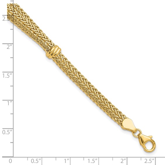 Leslie's 14K Polished and Textured Fancy Bracelet