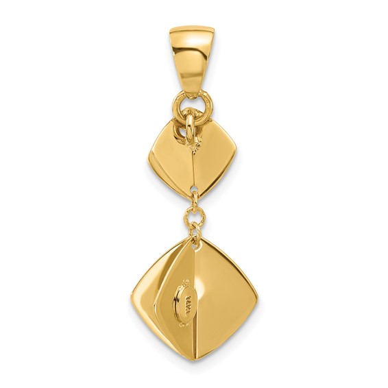 Leslie's 14K Polished Fancy Dangle Pendant