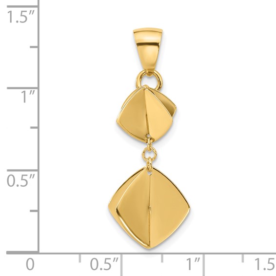 Leslie's 14K Polished Fancy Dangle Pendant