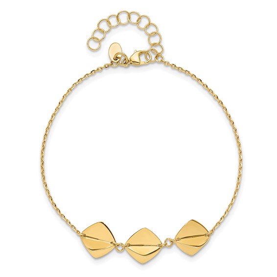 Leslie's 14K Polished Fancy with 1in ext. Bracelet