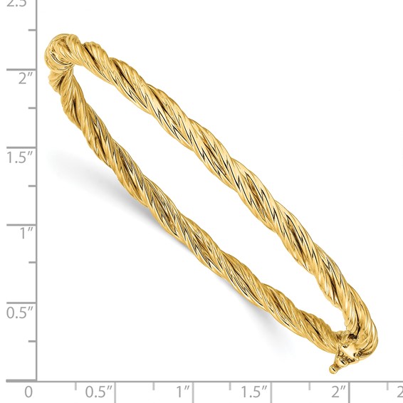 Leslie's 14K Polished Twisted Hinged Bangle