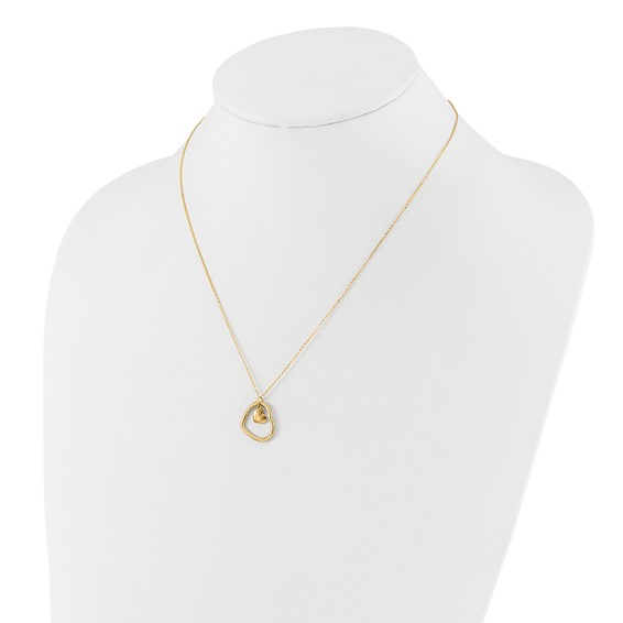 Leslie's 14K Polished Heart Pendant Necklace