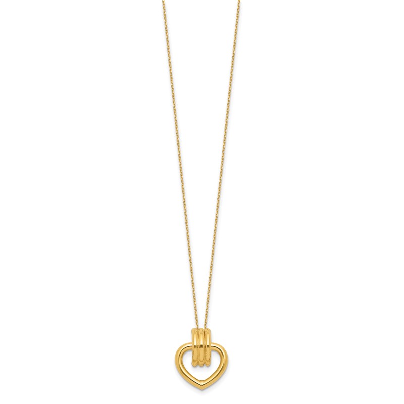 14K Polished Heart Necklace