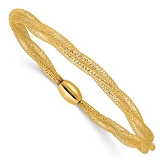 Leslie's 14K Mesh Twist Slip-on Stretch Bracelet