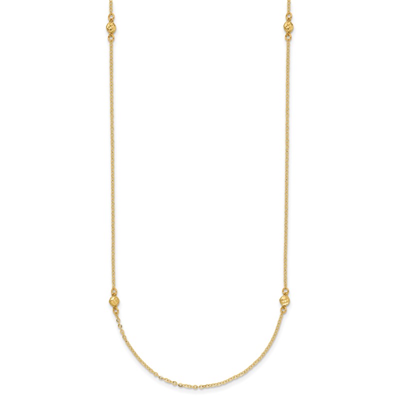 14k Polished D/C 18in Necklace