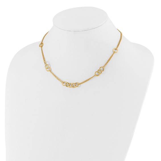 Leslie's 14K Polished 2-strand with Circles Necklace
