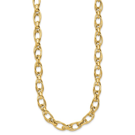 Leslie's 14K Polished Fancy Oval Link Necklace