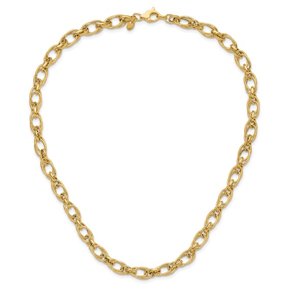 Leslie's 14K Polished Fancy Oval Link Necklace