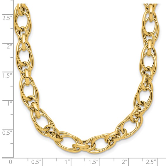 Leslie's 14K Polished Fancy Oval Link Necklace