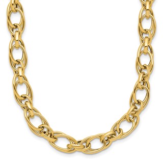 Leslie's 14K Polished Fancy Oval Link Necklace