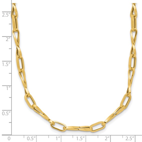 Leslie's 14K Polished Fancy Twisted Link Necklace