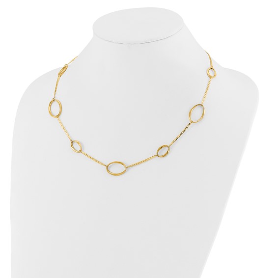 Leslie's 14k Polished Oval Link 20in Necklace