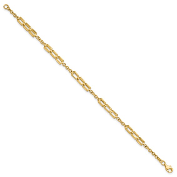 Leslie's 14K Polished Fancy Link Bracelet
