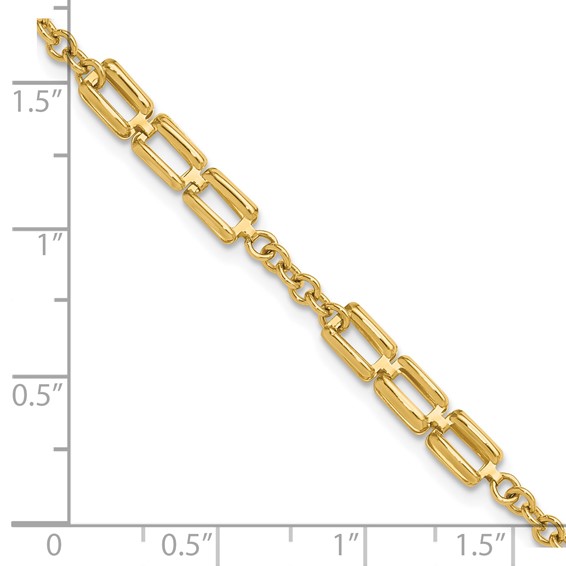 Leslie's 14K Polished Fancy Link Bracelet
