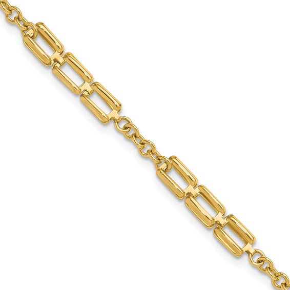 Leslie's 14K Polished Fancy Link Bracelet