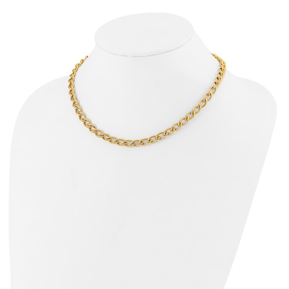 Leslie's 14K Polished Fancy Oval Link Necklace