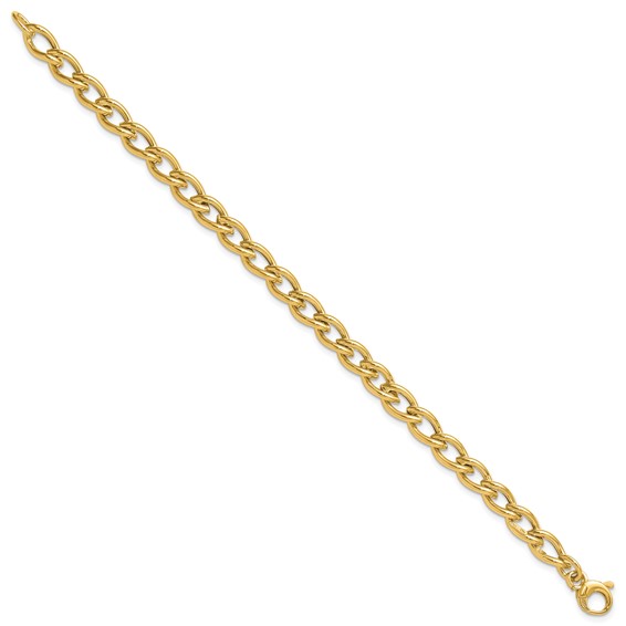 Leslie's 14K Polished Fancy Oval Link Bracelet