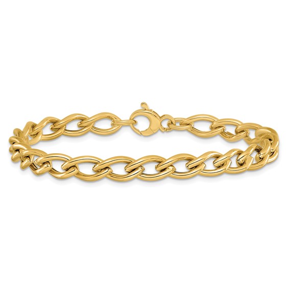 Leslie's 14K Polished Fancy Oval Link Bracelet