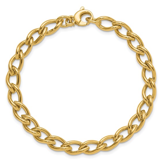 Leslie's 14K Polished Fancy Oval Link Bracelet