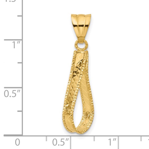 Leslie's 14K Polished and Diamond-cut Pendant