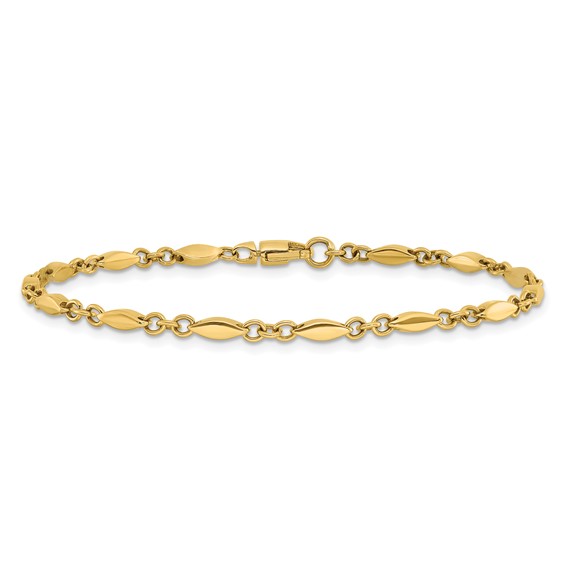 Leslie's 14K Polished Fancy Link Bracelet