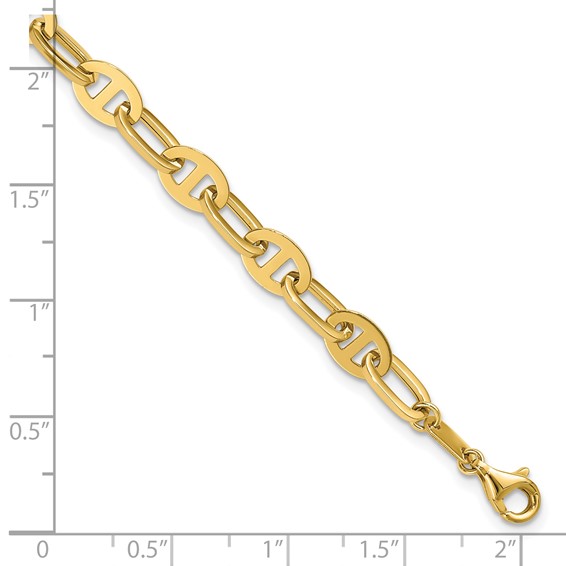 Leslie's 14K Polished Fancy Link Bracelet