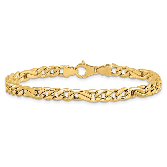 Leslie's 14K Polished Fancy Figaro Link Bracelet