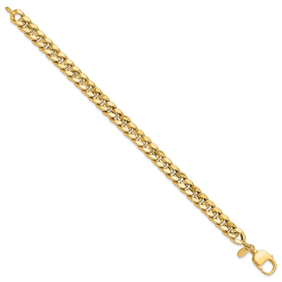 Leslie's 14K Polished Curb Men's Bracelet