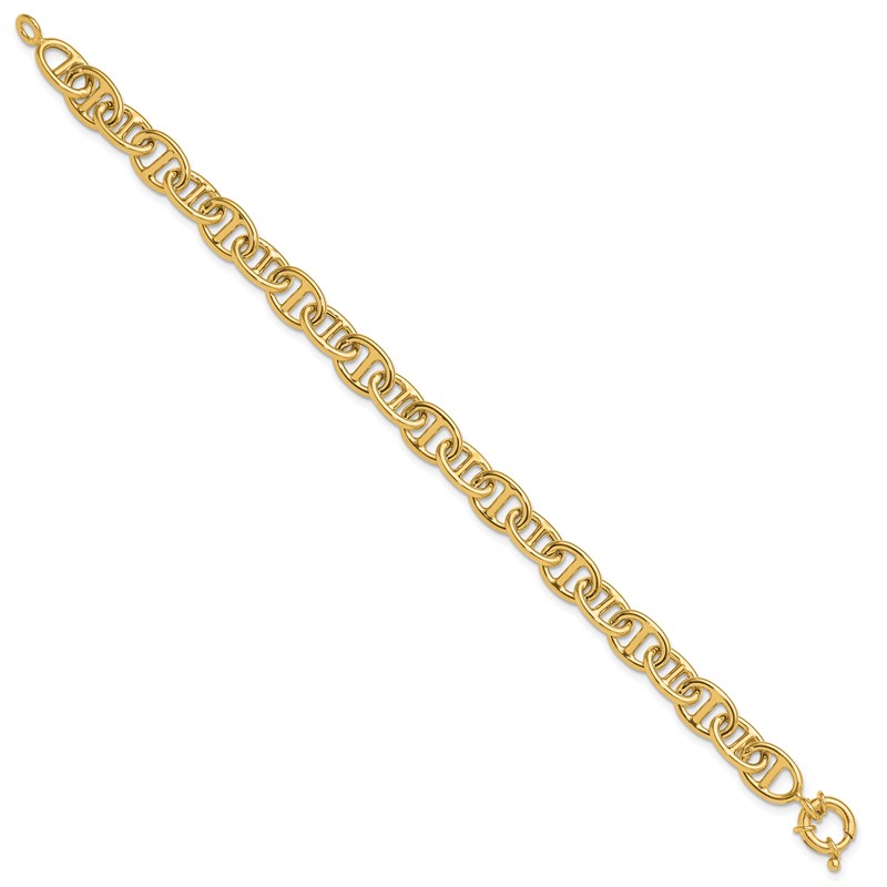 14K Polished Fancy Link Bracelet
