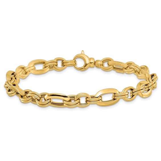 Leslie's 14K Polished Fancy Link Bracelet