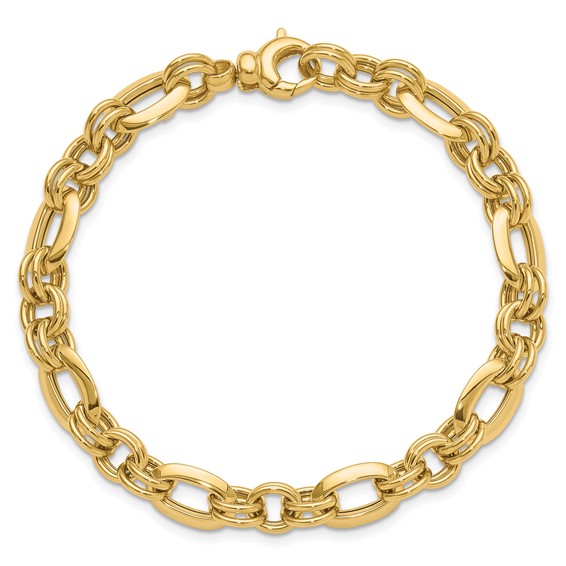 Leslie's 14K Polished Fancy Link Bracelet