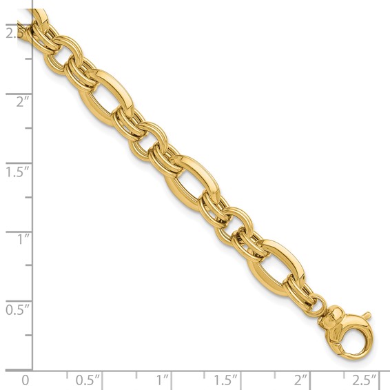 Leslie's 14K Polished Fancy Link Bracelet