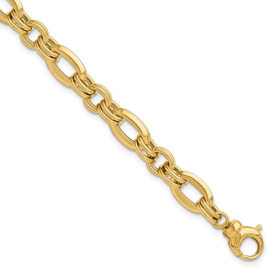 Leslie's 14K Polished Fancy Link Bracelet