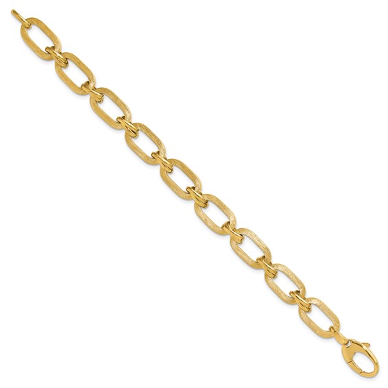 Leslie's 14K Polished and Satin Fancy Link Bracelet