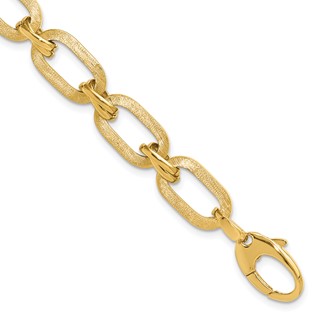 Leslie's 14K Polished and Satin Fancy Link Bracelet