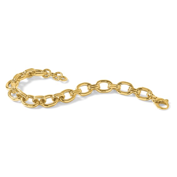 Leslie's 14K Polished Fancy Link w/1in ext. Bracelet