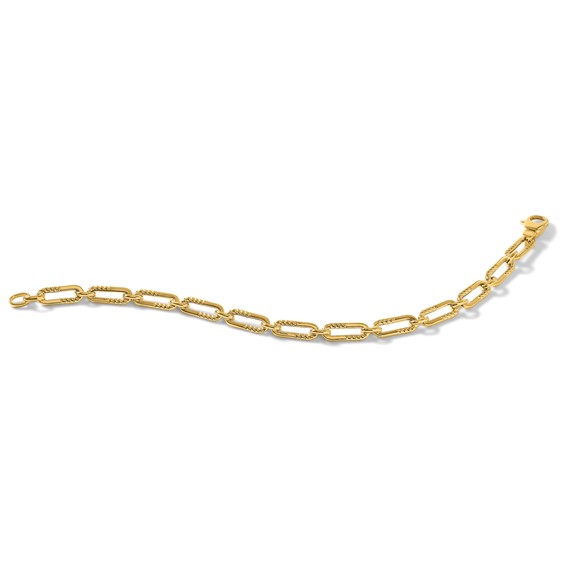 Leslie's 14K Polished Fancy Oval Paperclip Link Bracelet