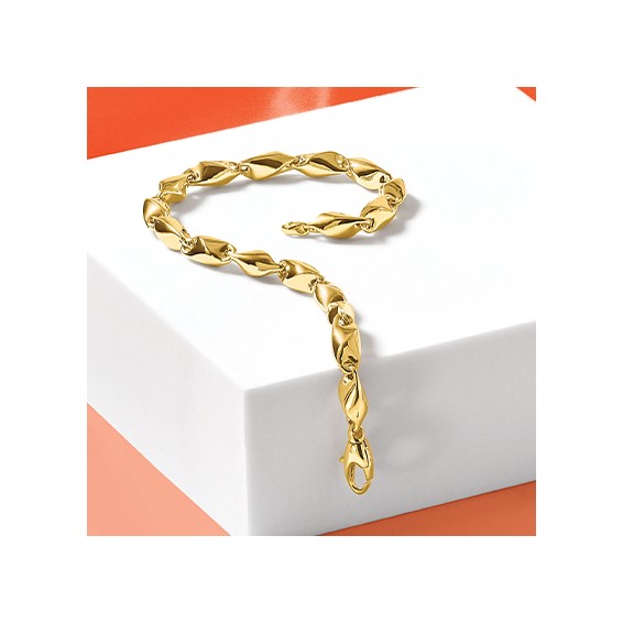 Leslie's 14k Polished Fancy Link Bracelet