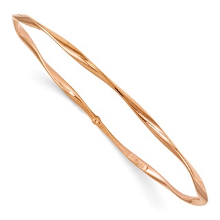 Leslie's 14K Rose Gold Polished Twisted Slip-on Bangle