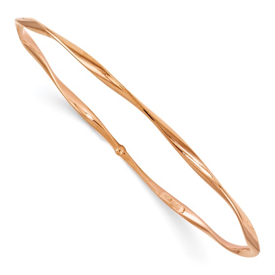 Leslie's 14K Rose Gold Polished Twisted Slip-on Bangle