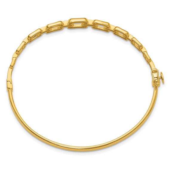 Leslie's 14K Polished Fancy Hinged Bangle