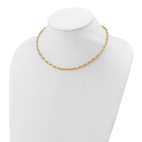 Leslie's 14K Polished Fancy Link with .5in ext. Necklace