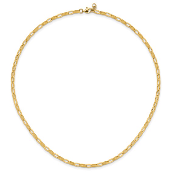 Leslie's 14K Polished Fancy Link with .5in ext. Necklace