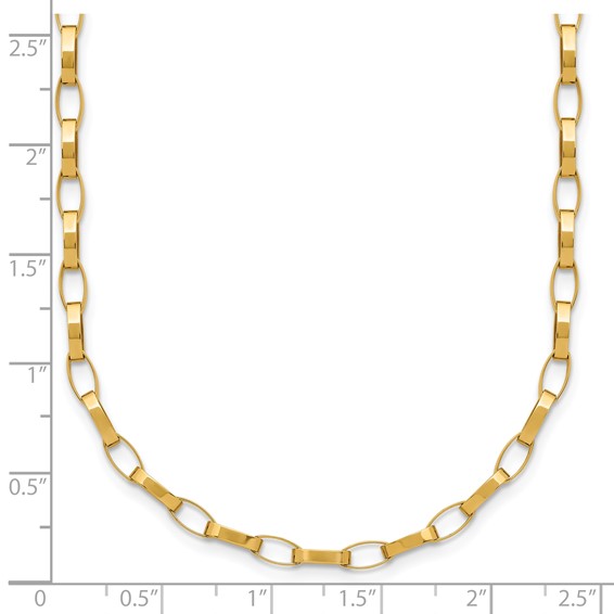 Leslie's 14K Polished Fancy Link with .5in ext. Necklace